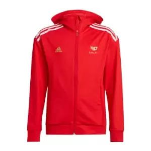 Image of adidas AEROREADY Football-Inspired Full-Zip Hoodie - Red