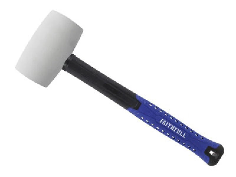 Image of Faithfull White Fibreglass Mallet FAIRMWF24 Weight: 680g