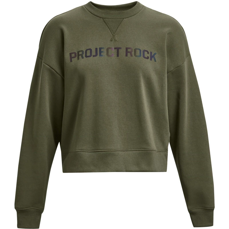 Image of Under Armour Womens Heavyweight Leg Day Sweatshirt Green female 8 (XS)