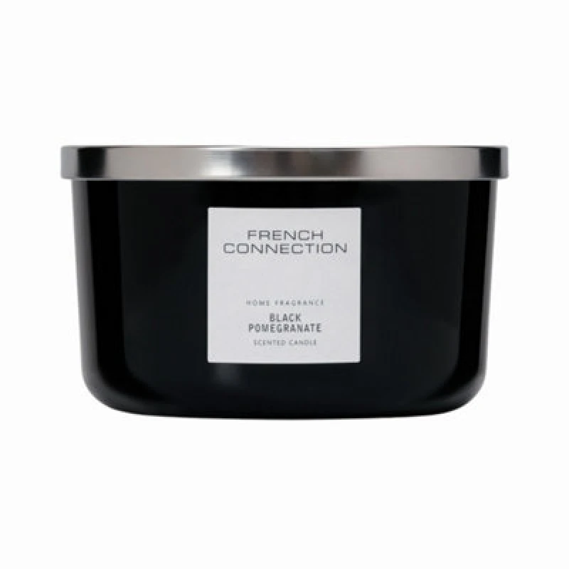 Image of French Connection Black Collection Black Pomegrante Candle 431G Clear