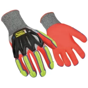 Image of Medium Duty Impact Resistant Gloves Hi Viz SIZE11