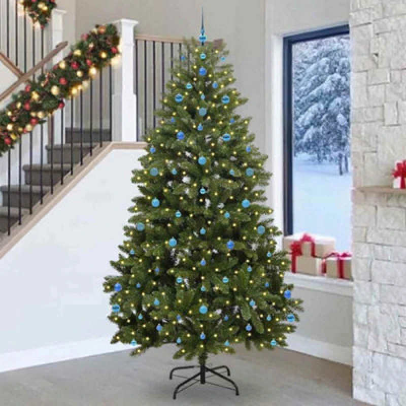 Image of Vidaxl Artificial Christmas Tree With Stand Green 270 Cm Pvc And Metal