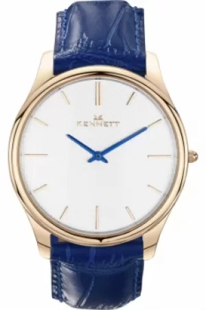 Image of Mens Kennett Kensington Rose Gold White Royal Blue Watch KRGWHRYBL