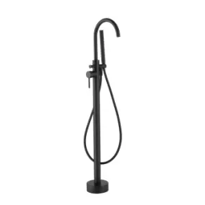 Image of Black Freestanding Bath Shower Mixer Tap - Arissa