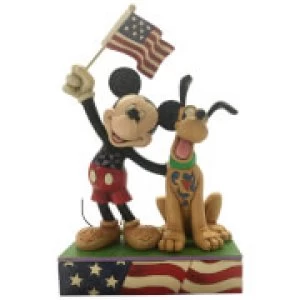 Image of Disney Traditions - A Banner Day (Mickey and Pluto Patriotic Figurine)