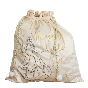 Image of Disney Cream & Gold Velveteen Christmas Sack - Belle