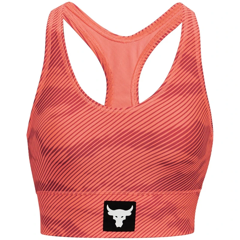 Image of Under Armour Armour Project Rock Bra Womens - Orange Orange 12