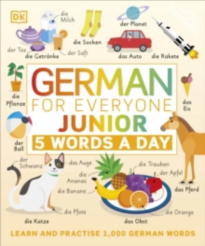 Image of DK German for Everyone Junior 5 Words a Day Book Multi unisex