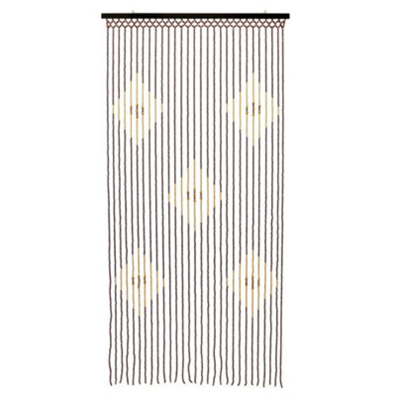 Image of JVL Tuscany Beaded Door Curtain - Diamond Light Brown