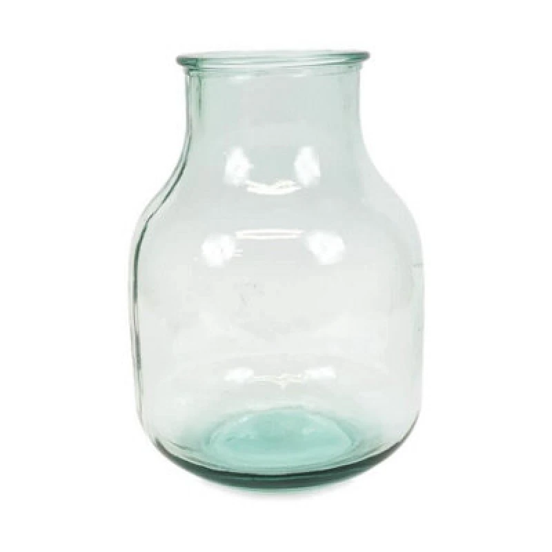 Image of Verano Spanish Ceramics Recycled Glass Kitchen Dining Room Home Decor Delux Large Vase Clear