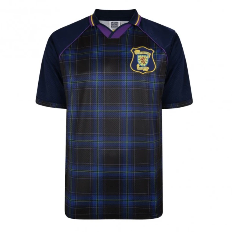 Image of Score Draw Scotland 1996 Euro Championship Retro Shirt SCOT96HEUROPYSS-L L Mens Sportswear