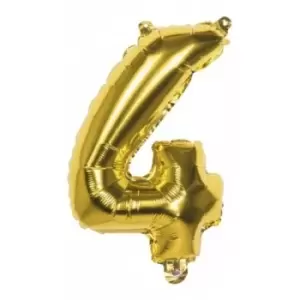 Image of Foil Balloon Number 4 (Gold)