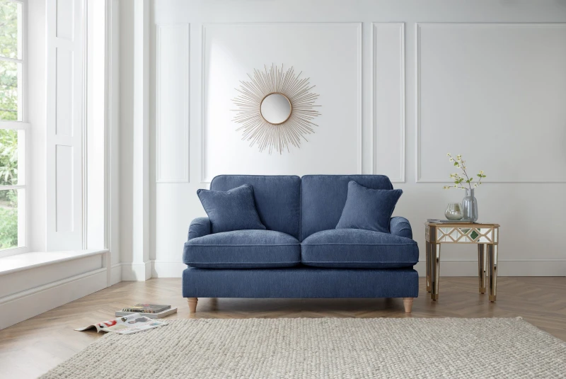 Image of The Great Sofa Company Orla 2 Seater Sofa Manhattan Ice in Navy Navy Unisex