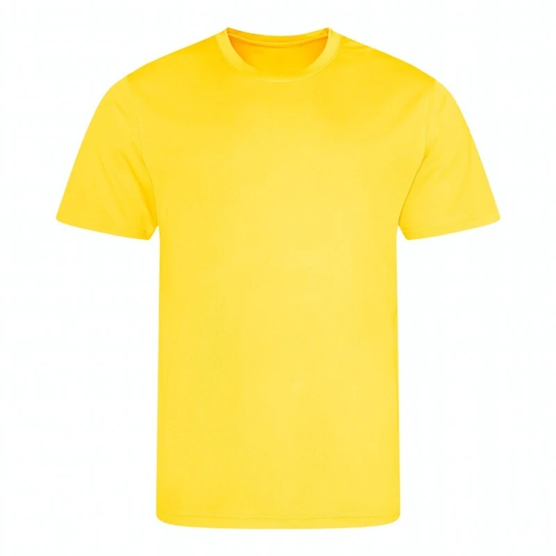 Image of AWDis Cool Mens Plain Blue T-Shirt in Yellow Size: Small Yellow Male S