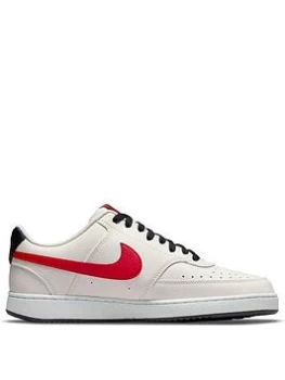 Image of Nike Court Vision Low - Off-White/Red, Off White/Red, Size 7, Men