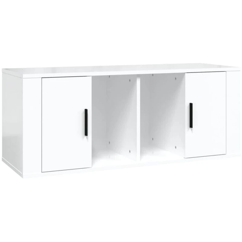 Image of Vidaxl TV Cabinet High Gloss White 100X35X40 Cm Engineered Wood, White 816802