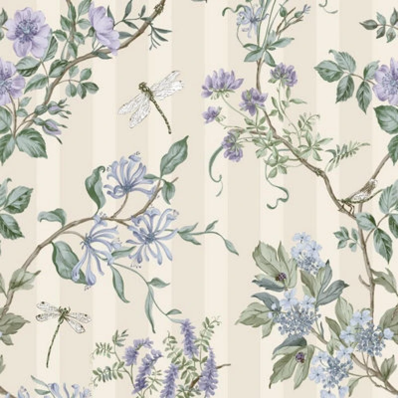 Image of Holden Decor Hampton Gardens Neutral / Blue Wallpaper, Blue 13911