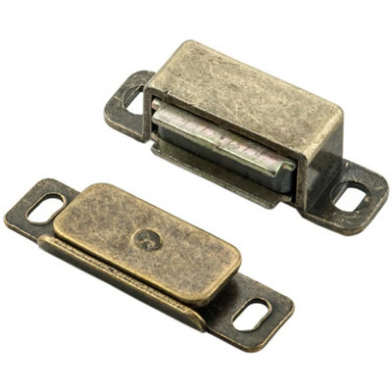 Image of Loops Magnetic Cupboard Door Catch 37mm Fixing Centres 6kg Pull Florentine Bronze Multi unisex