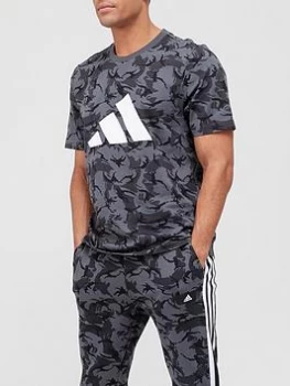 Image of adidas Future Icon Camo T-Shirt - Grey Size M Men