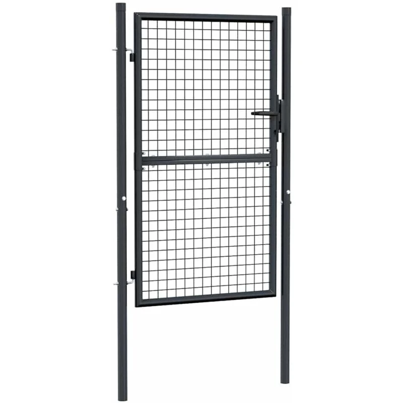 Image of VIDAXL Mesh Garden Gate Galvanised Steel 100x150cm Grey vidaXL 8719883769370