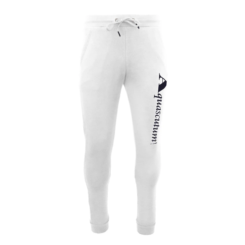 Image of Aquascutum Mens Closed Hem Fleece Joggers White male Small