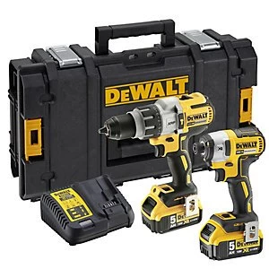Image of DEWALT DCK276P2-GB 18V XR 5.0Ah Brushless Cordless Combi Drill & Impact Driver Twin Pack