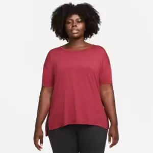 Image of Nike Dry Short Sleeve Plus Top Womens - Red