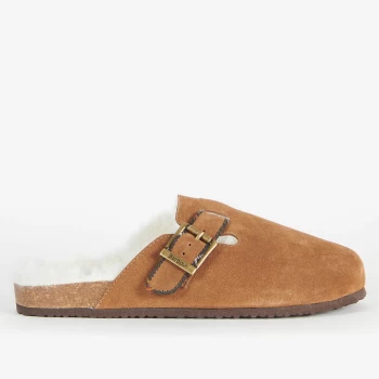 Image of Barbour Womens Nellie Suede Mules Slippers - Camel - UK 4
