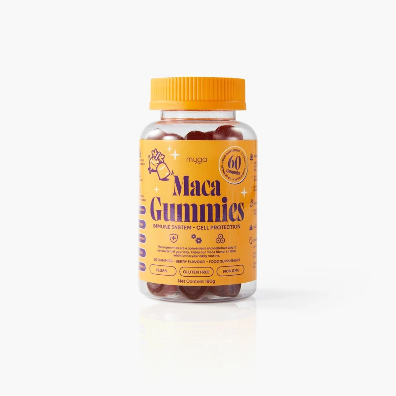 Image of Myga Maca Gummies 60 Gummies Yellow unisex One Size