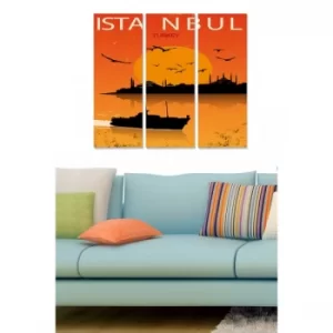 Image of MDF2918663 Multicolor Decorative MDF Painting (3 Pieces)