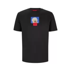 Image of Hugo Doodlie T Shirt - Black