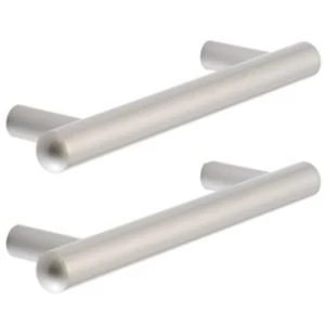 Image of BQ Brushed Nickel effect Bar Furniture handle Pack of 2