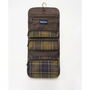 Image of Barbour Tartan Hanging Washbag - Classic TN11