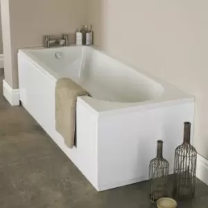 Image of Barmby Single Ended Rectangular Bath 1700mm x 700mm - Acrylic - Nuie