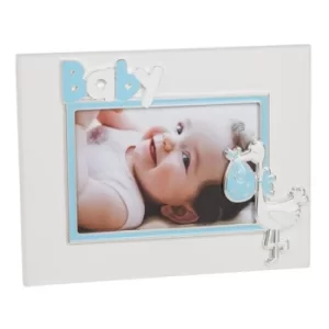 Image of Baby Stork Frame Blue 6x4