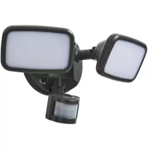 Image of Zinc LYNN LED PIR Twin Security Spotlight 20W Cool White Dark Grey