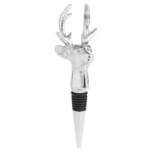 Image of Silver Nickel Reindeer Bottle Stopper