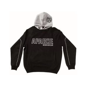 Image of Apache Hooded Sweatshirt Black / Grey - M (42in)