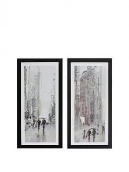 Image of Arthouse Set Of 2 Street Scene Framed Prints