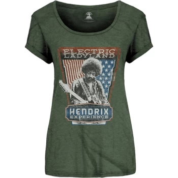 Image of Jimi Hendrix - Electric Ladyland Womens X-Large T-Shirt - Green