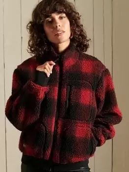 Image of Superdry Sherpa Bomber Jacket - Multi, Size 14, Women