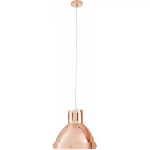 Image of Premier Housewares - Ceiling Lights White Finish Copper Round Shape Pendant Light Antique Ceiling Lighting Contemporary Pendant Hanging Lighting For
