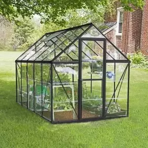 Image of Palram - Canopia Harmony 6X10 Polycarbonate Apex Greenhouse Grey