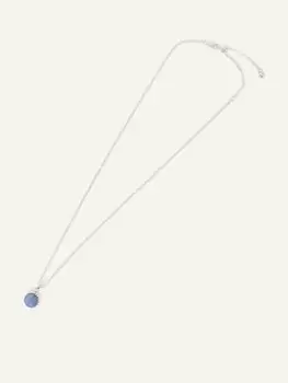 Image of Accessorize Sterling Silver-Plated Aventurine Pendant Necklace