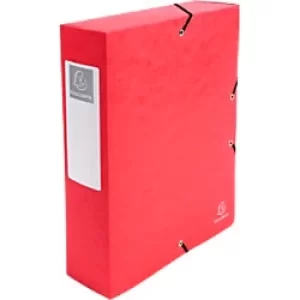 Image of Exacompta Filing Box 50835E A4+ Red Glossy Card 25 x 33cm Pack of 6