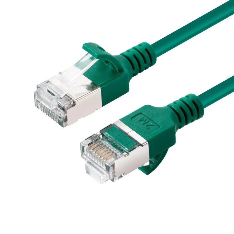 Image of Microconnect V-FTP6A005G-SLIM networking cable Green 0.5 m Cat6a U/FTP