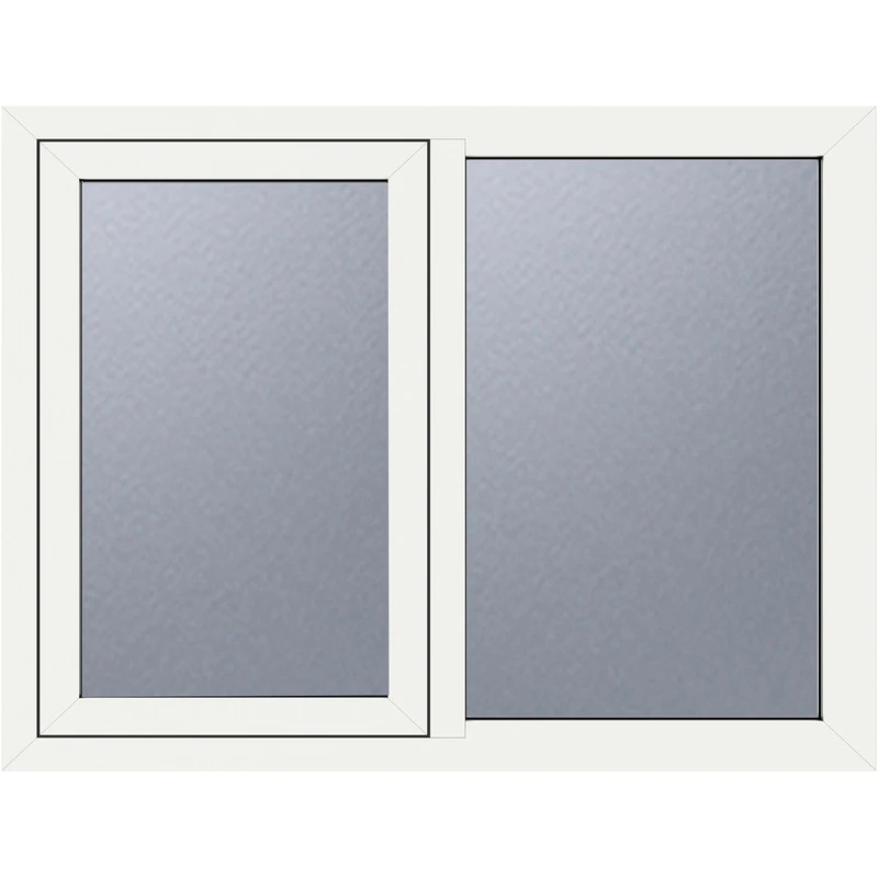 Image of Crystal Triple Glazed Window White Lh 905 X 965Mm Obscure 24WHOTG905965