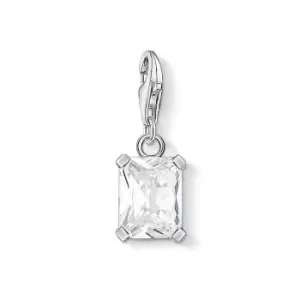 Image of THOMAS SABO Silver Radiant Cut Stone Charm