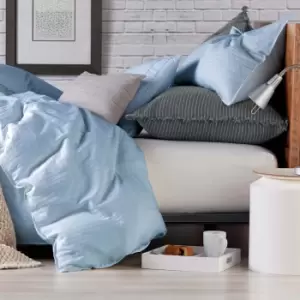 Image of DKNY Comfy Double Duvet Cover, Chambray Blue