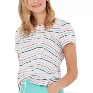 Image of Joules Womens Carley Embroidered Crew Neck T Shirt UK 16- Bust 42', (106cm)